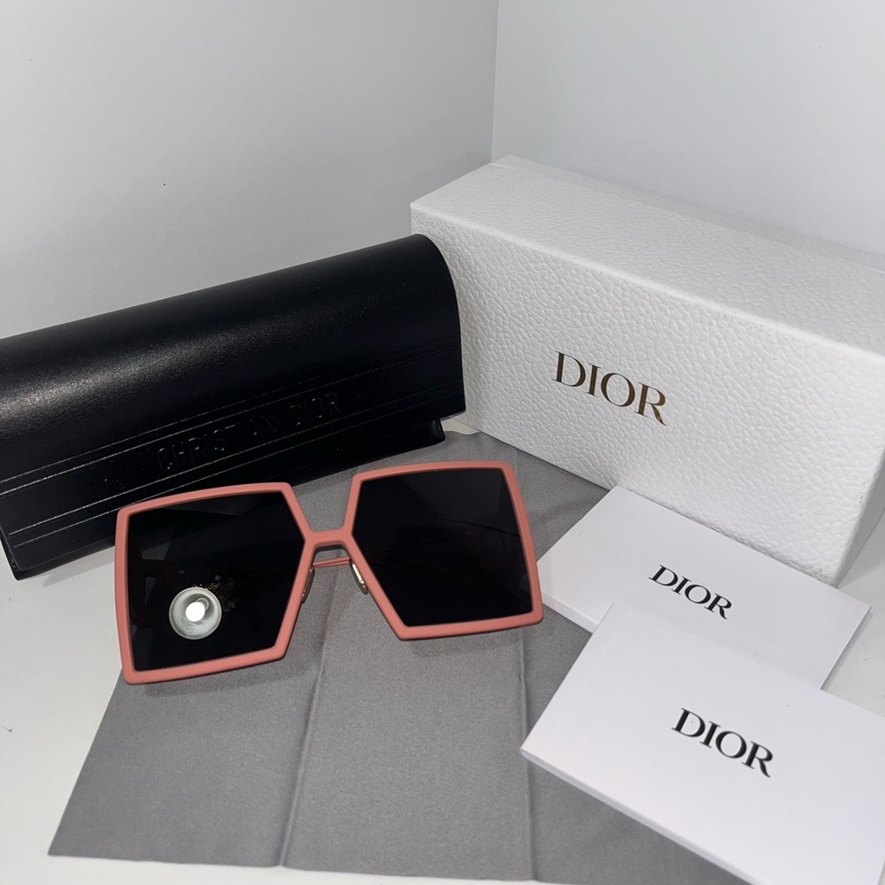 Dior Pink and Black Geometric Sunglasses